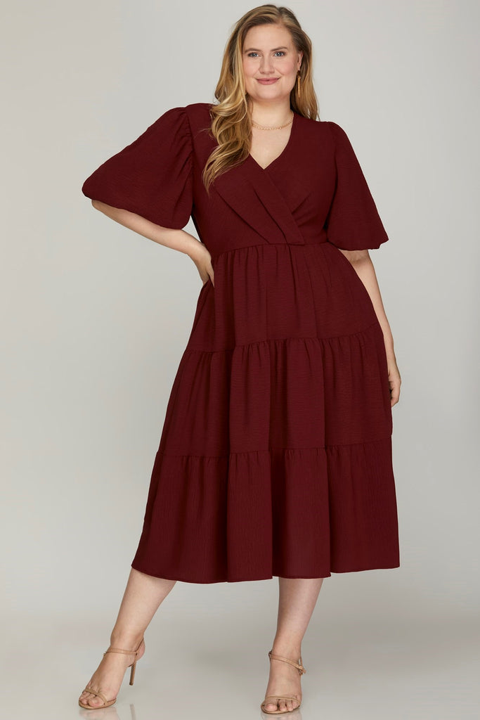 Wine Wrap Dress