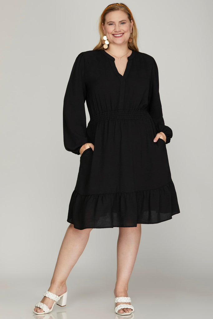 Black Classic Dress, with Pockets!