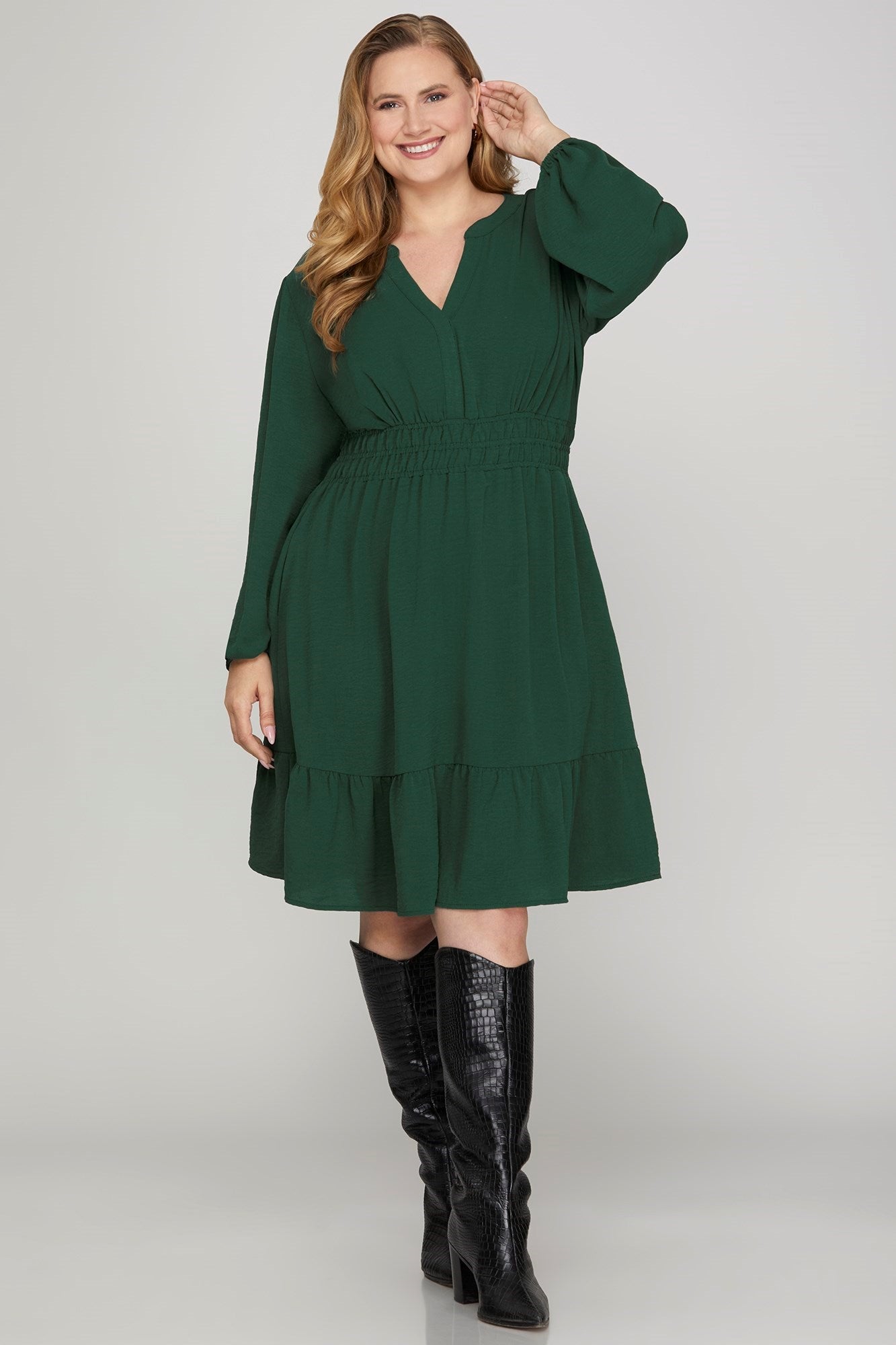 Classic Smocked Dress, Long Sleeves Striped Box Boutique Classic Smocked Dress, Long Sleeves Striped Box Boutique