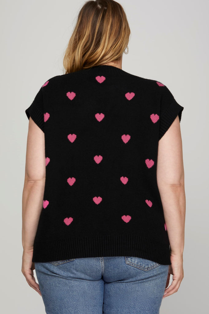 Heart V-Neck Top