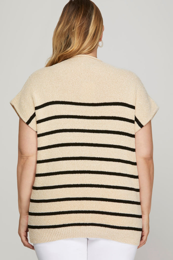 Ecru Striped Sweater