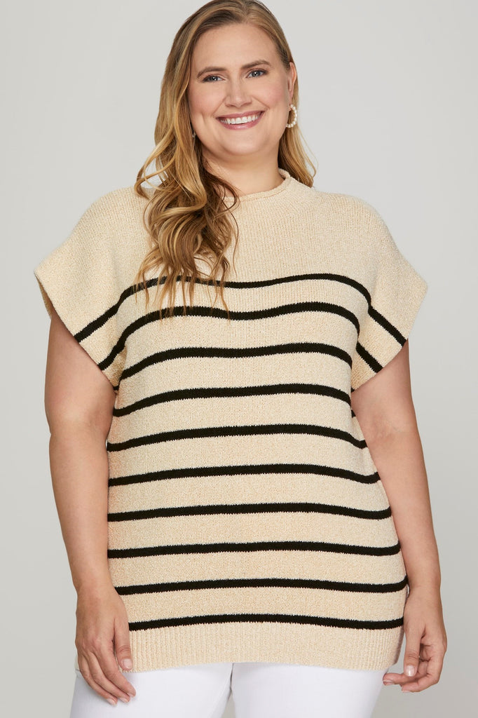 Ecru Striped Sweater