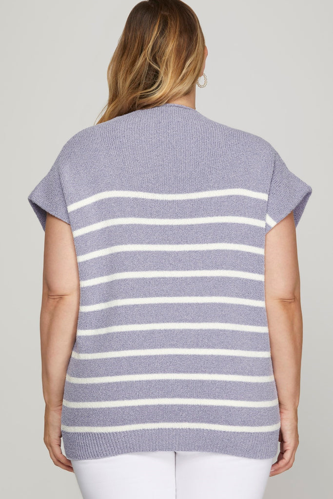 Lavender Striped Sweater