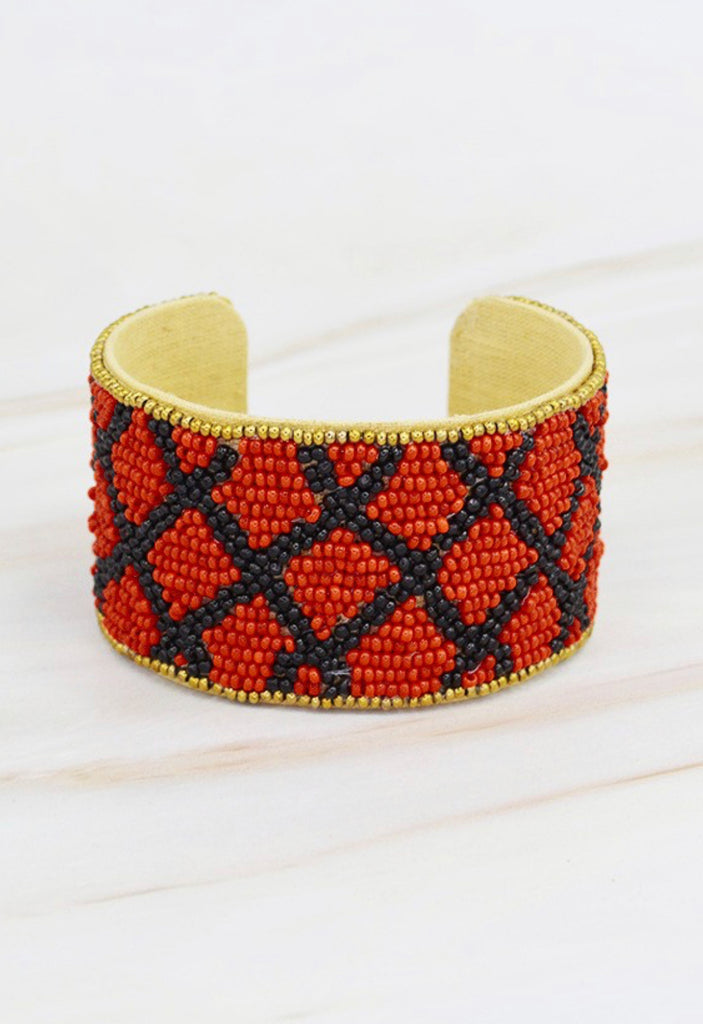 Beaded Cuff Bracelet, 3 Colors