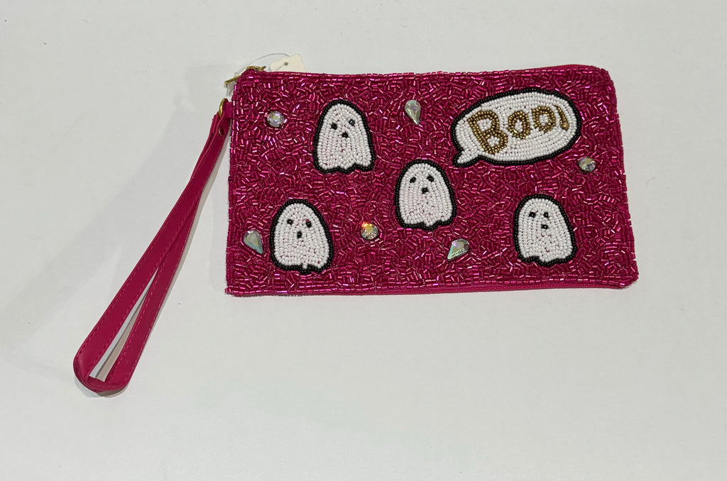 Beaded Pouch, Ghosts, 2 Colors