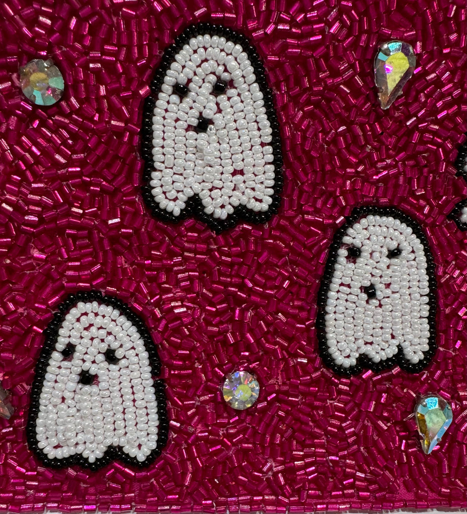 Beaded Pouch, Ghosts, 2 Colors