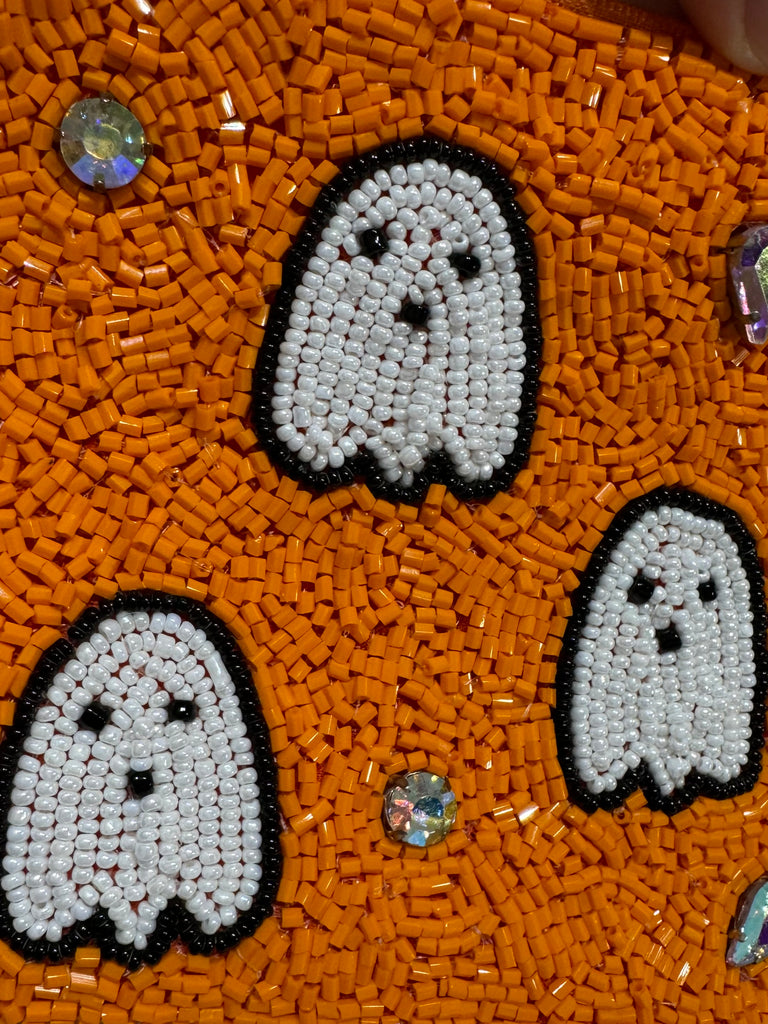 Beaded Pouch, Ghosts, 2 Colors