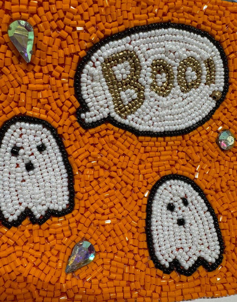 Beaded Pouch, Ghosts, 2 Colors