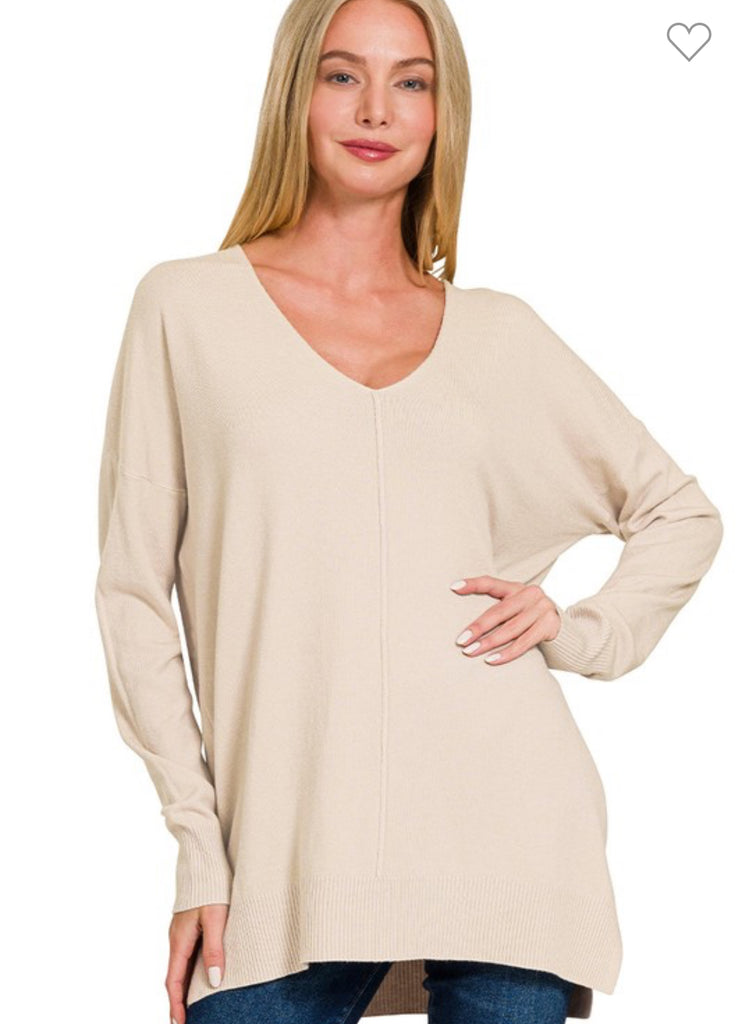 Seam Front Cozy Sweater