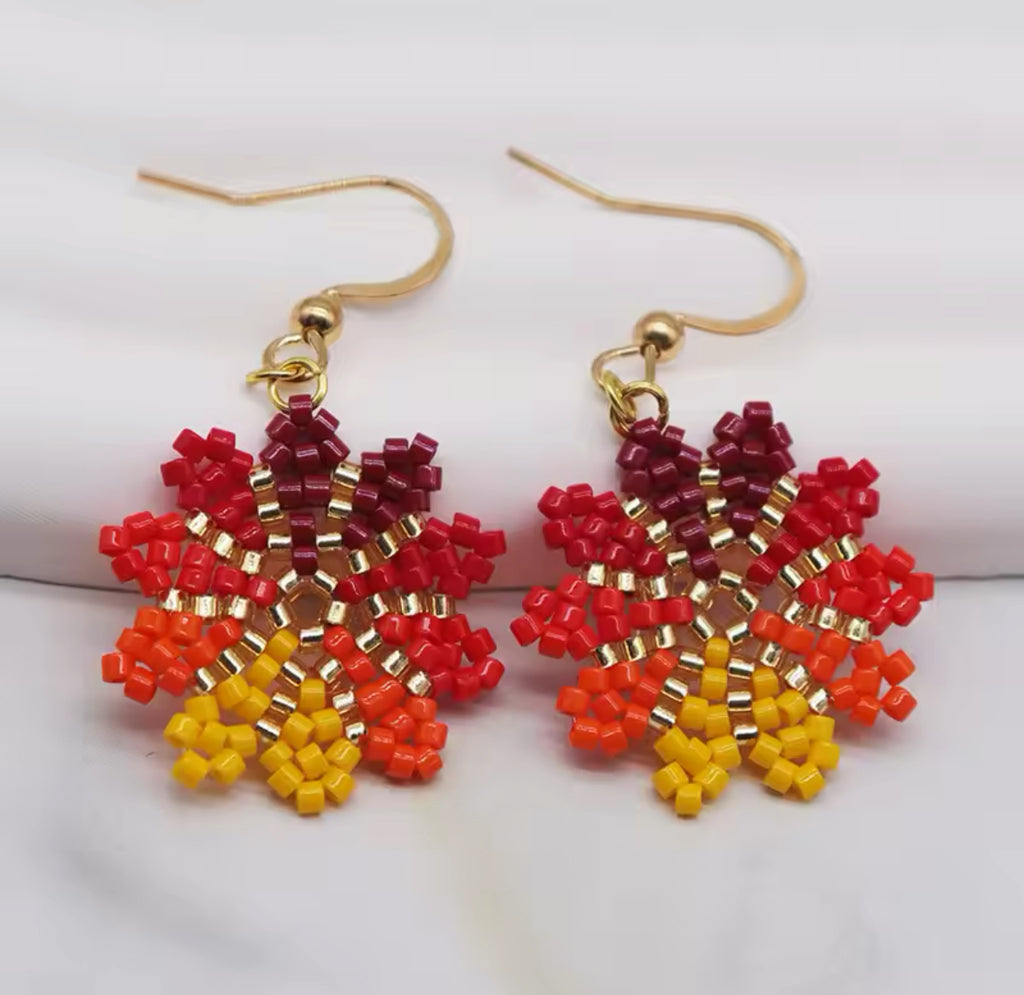 Fall Pinwheel Earrings