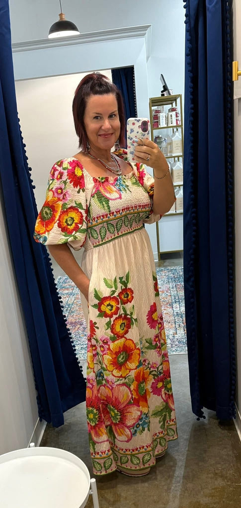 Bold Floral Maxi Dress