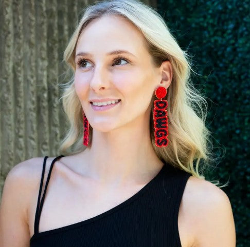 Collegiate Beaded Earrings