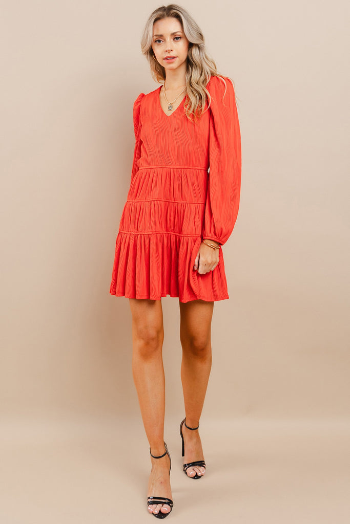 Red Ruched Dress