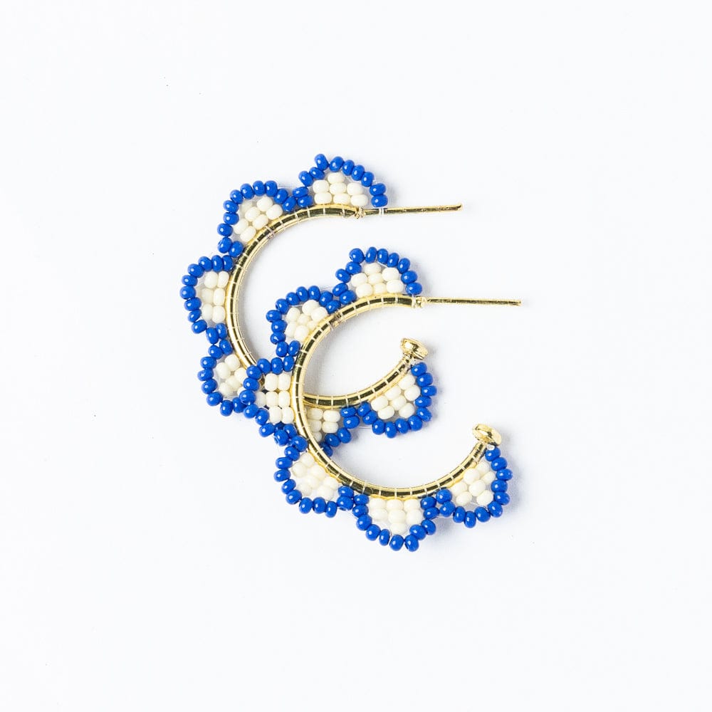 Luna Beaded Scallop Earrings