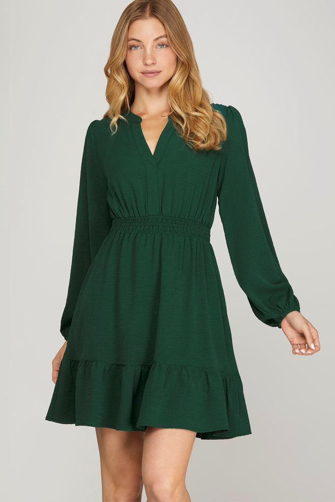 Classic Smocked Dress, Long Sleeves