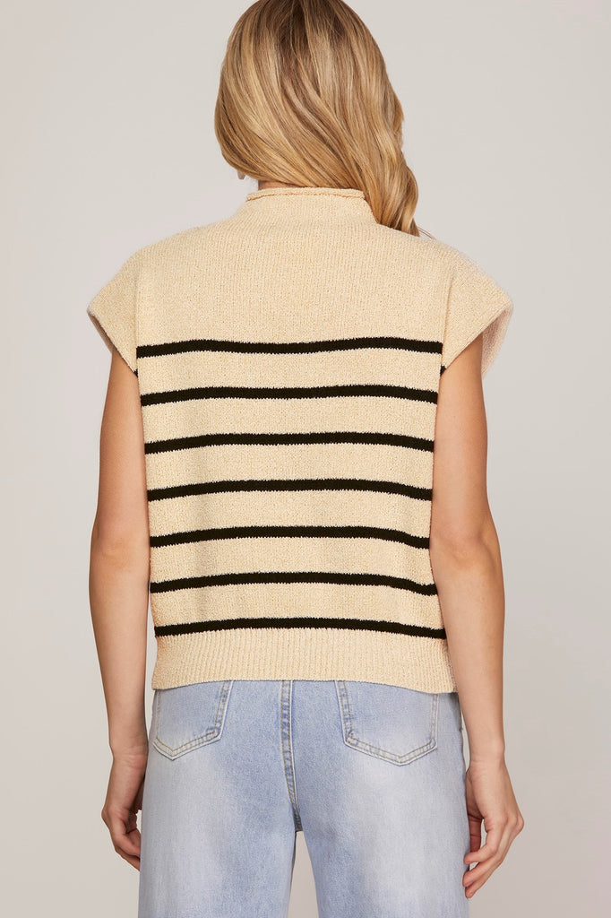 Ecru Striped Sweater