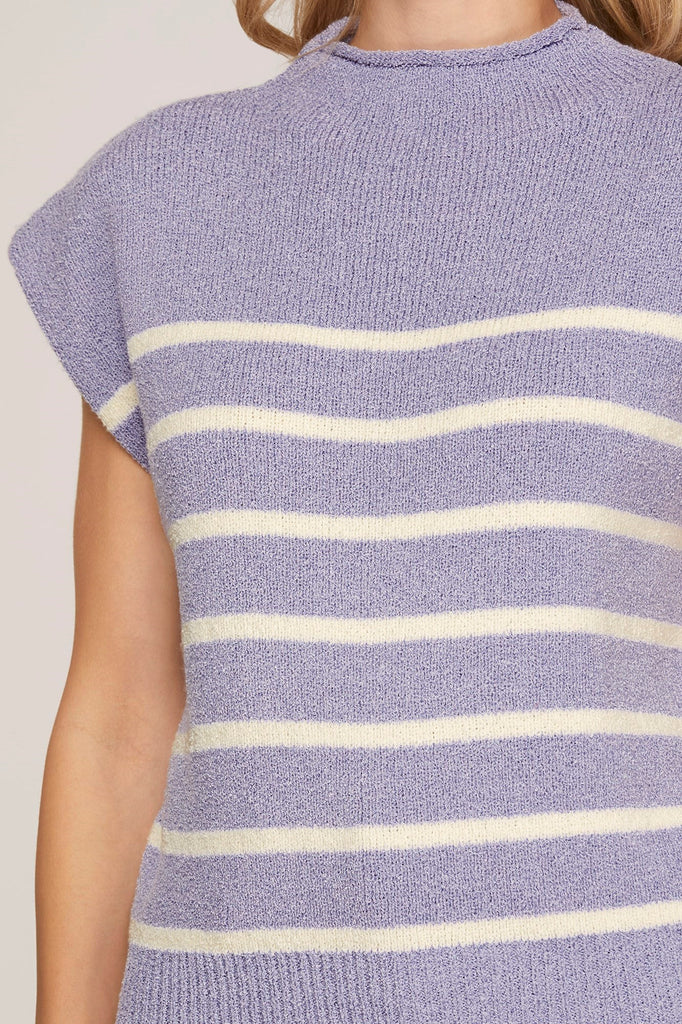 Lavender Striped Sweater