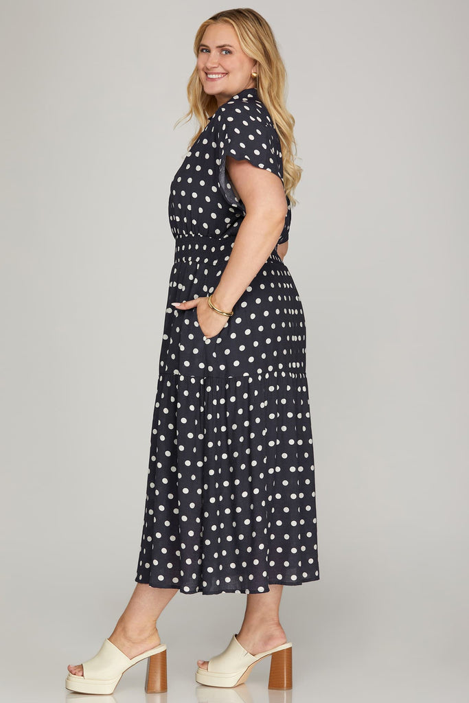 black polkadot dress Black Polka Dot Dress