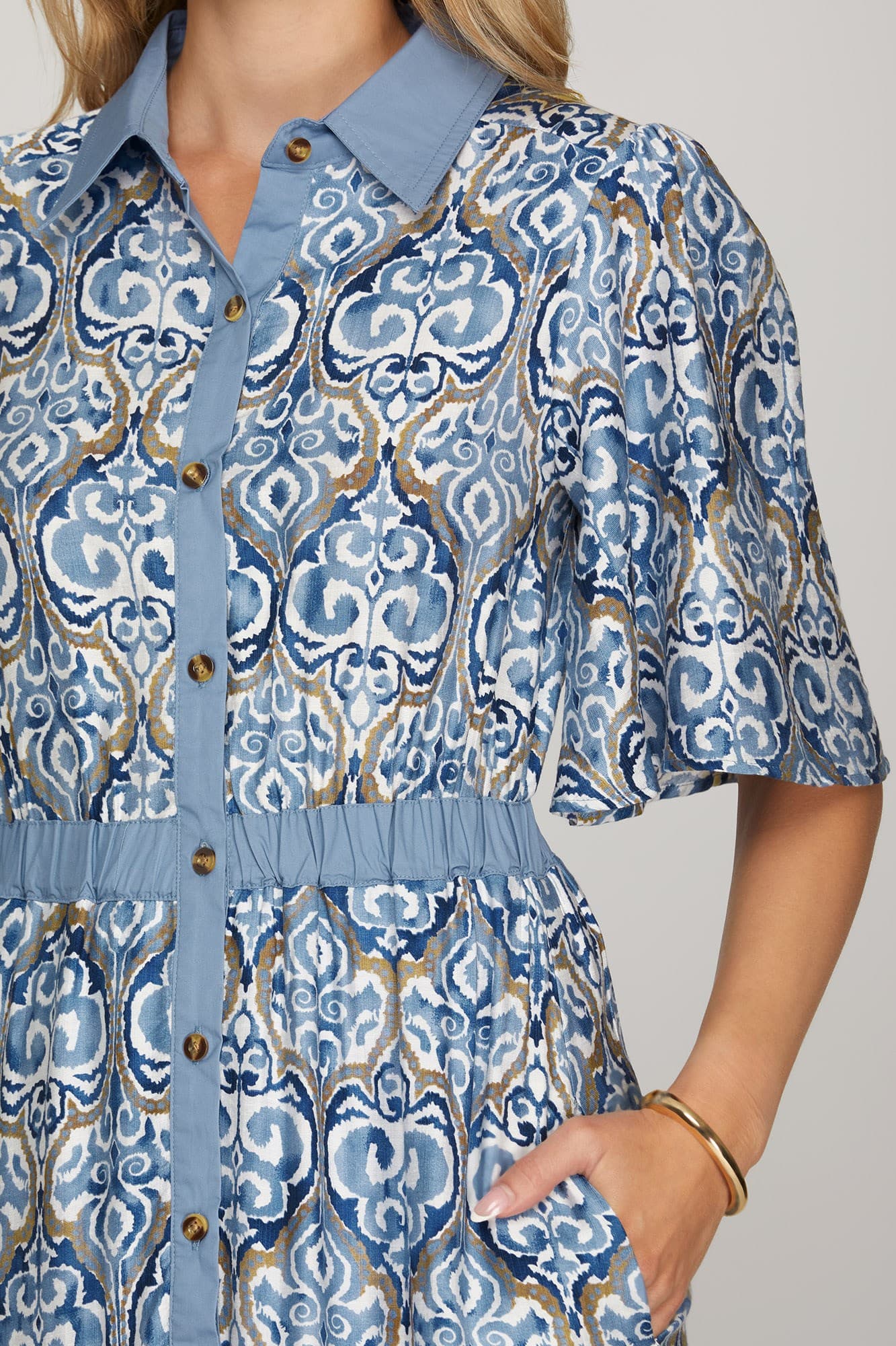Blue Brown Swirl Dress Blue Brown Swirl Dress