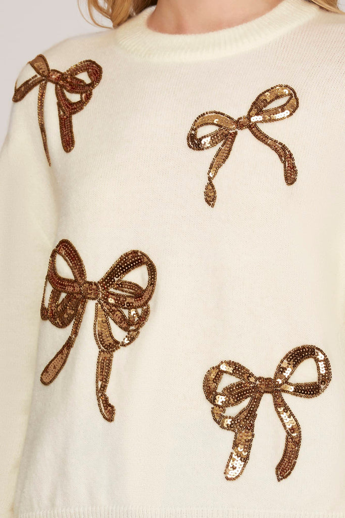 Sequin Ribbon Sweater