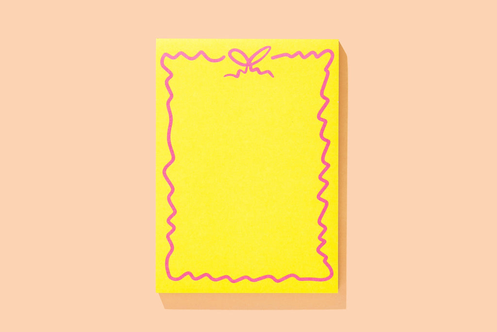 Yellow Bow Notepad