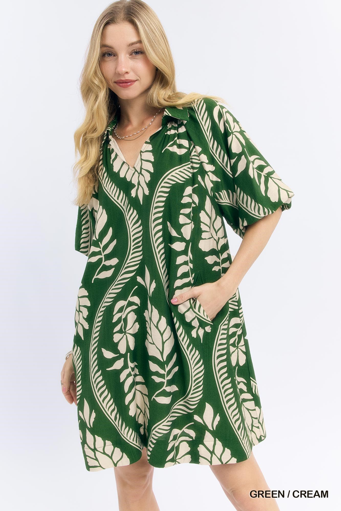 green swirl dress Dream Crush Lace-Up Back Side Split Maxi Dress Swirl Green