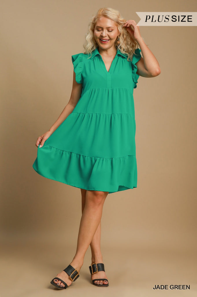 Preppy Solids Tiered Dress, 2 Colors