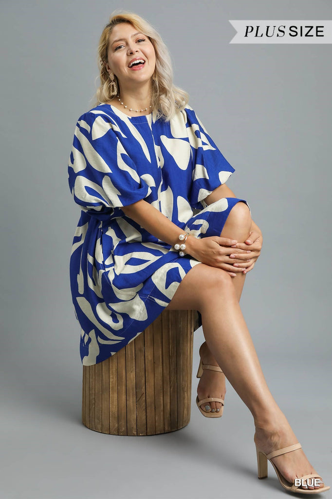 Blue Geo Dress