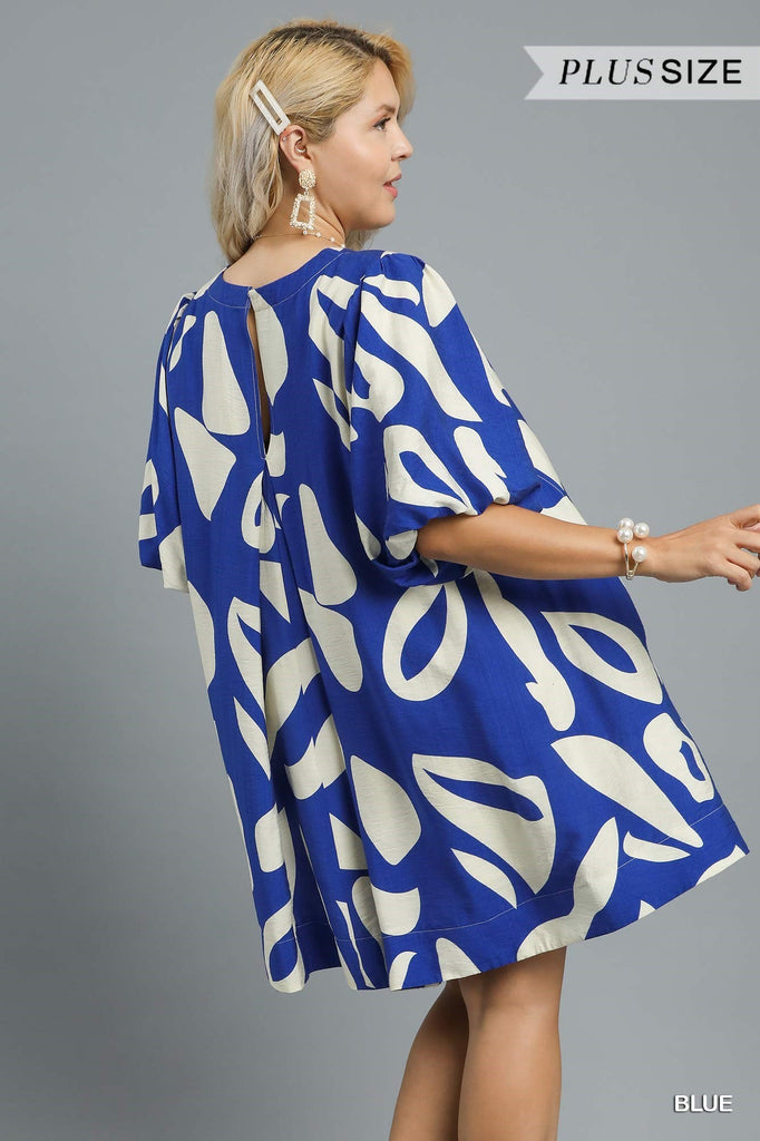 Blue Geo Dress
