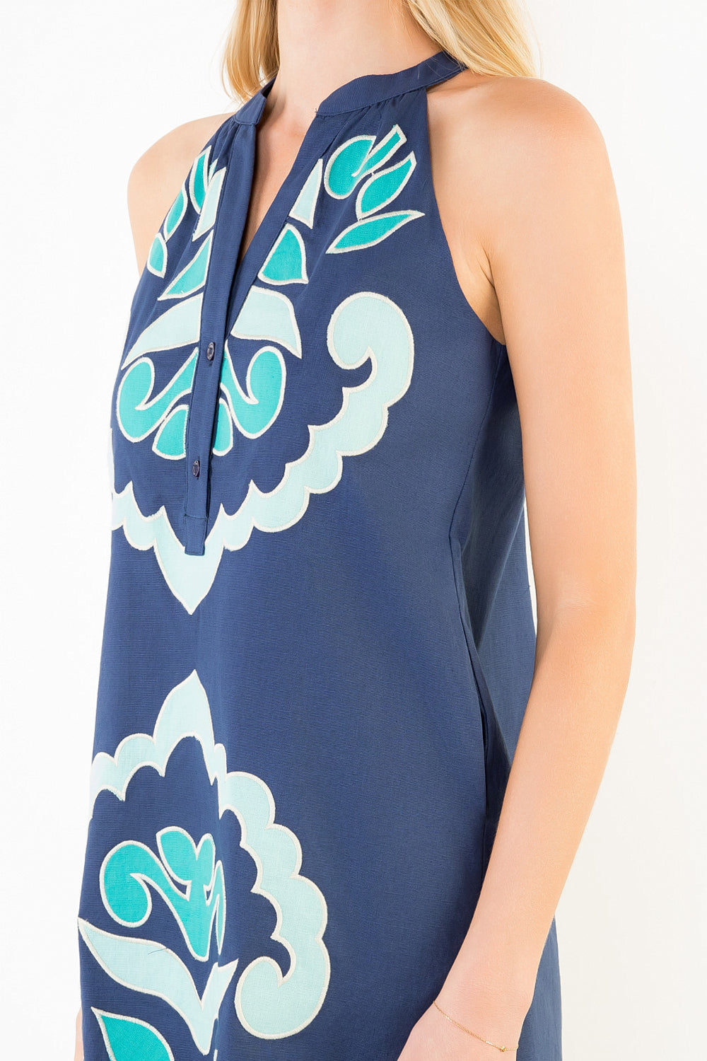 marina floral embroidered dress Marina Black/ Multi Embroidered Print Sleeveless Maxi Dress Extra Large