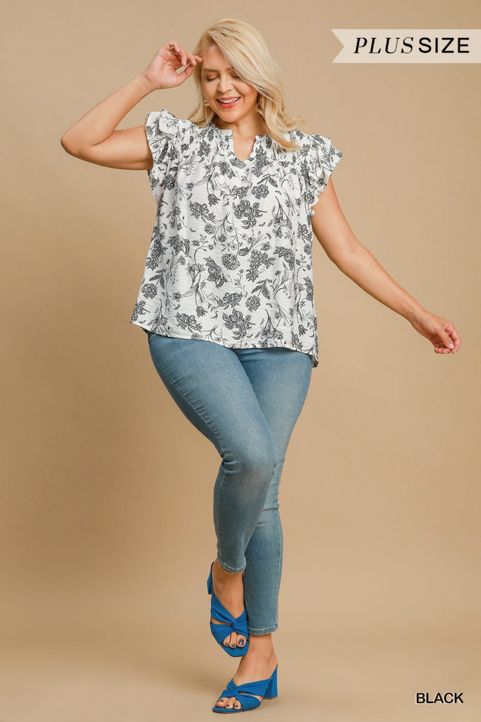 Black Landscape Top