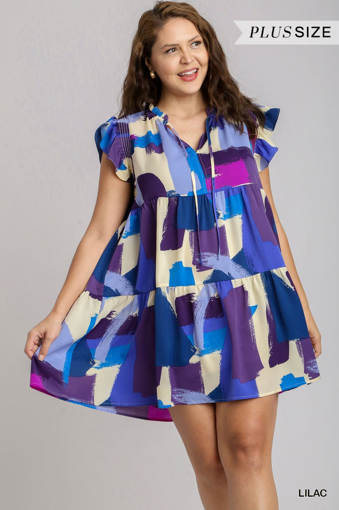 Lilac Watercolor Dress