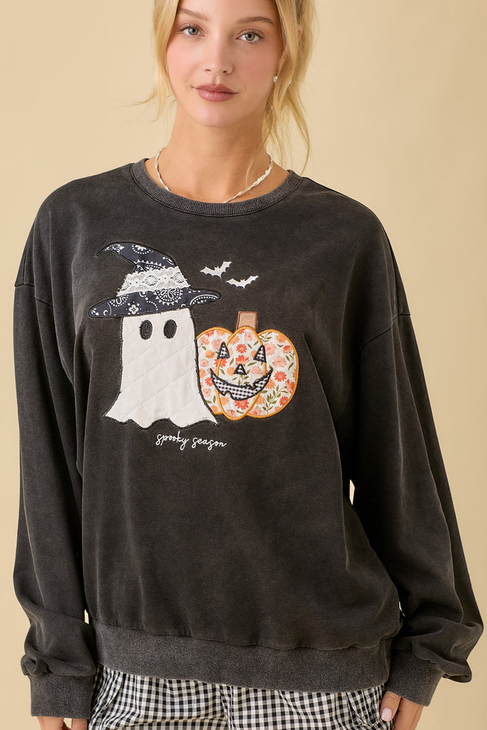 Halloween Patchwork Sweatshirt