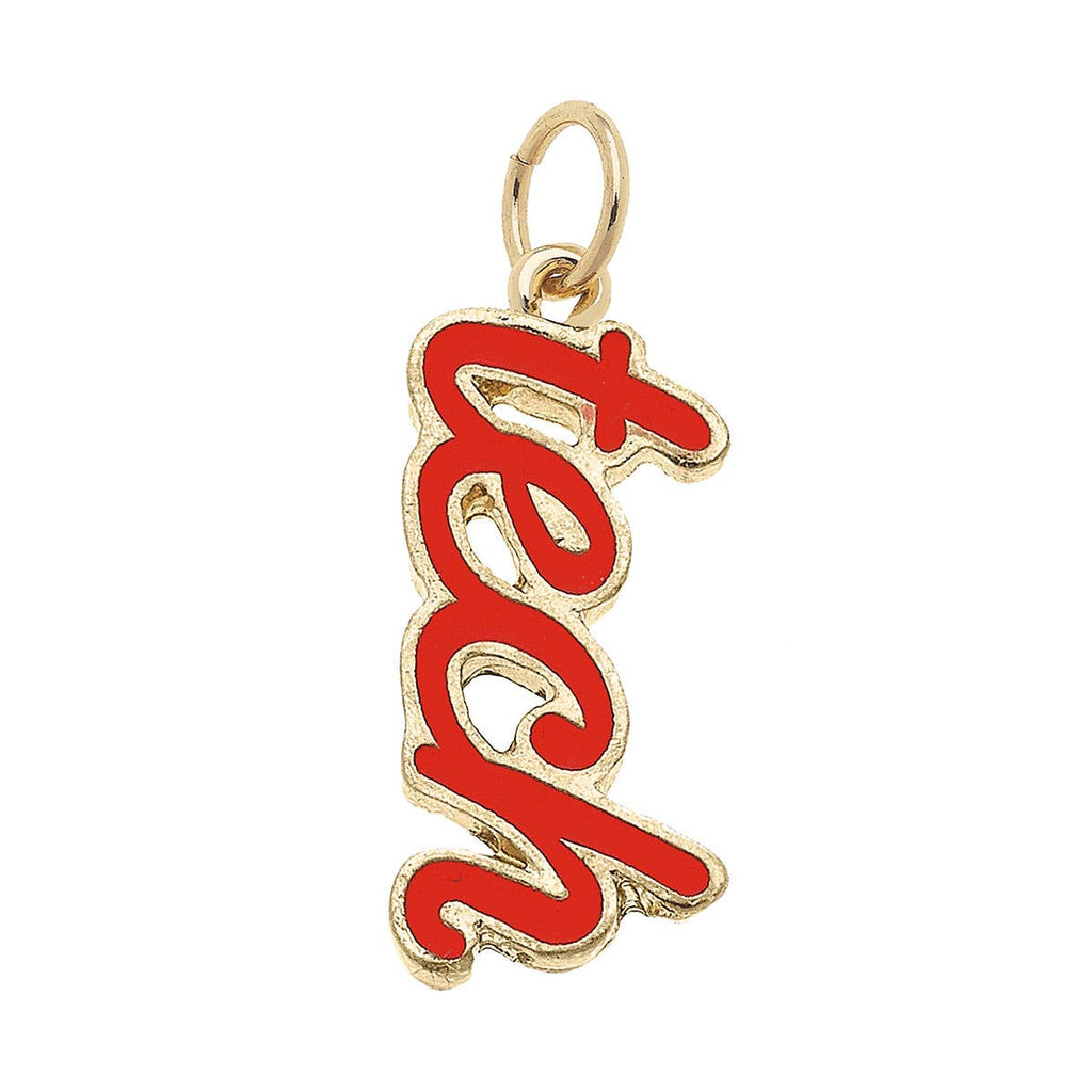 Texas Tech Red Raiders Enamel Script Charm