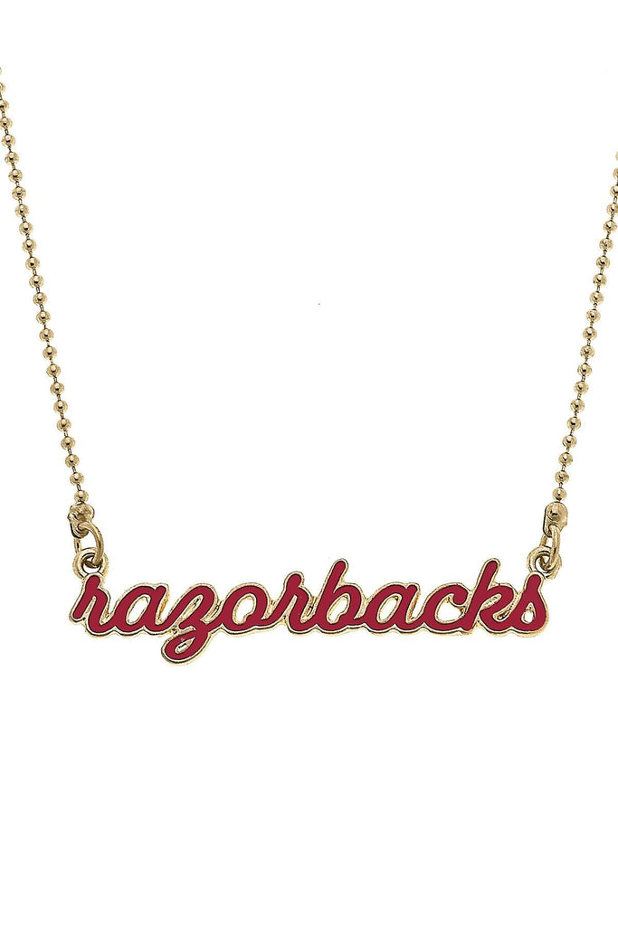 Collegiate Outline Enamel Necklace