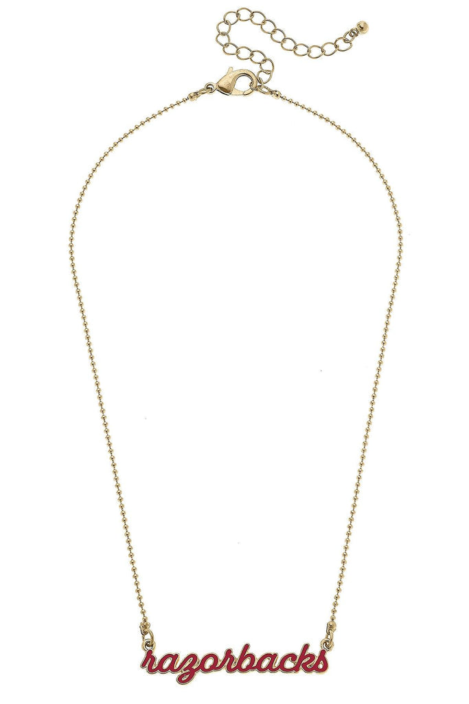 Collegiate Outline Enamel Necklace