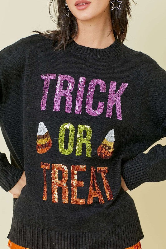 Trick or Treat Sequin Sweater