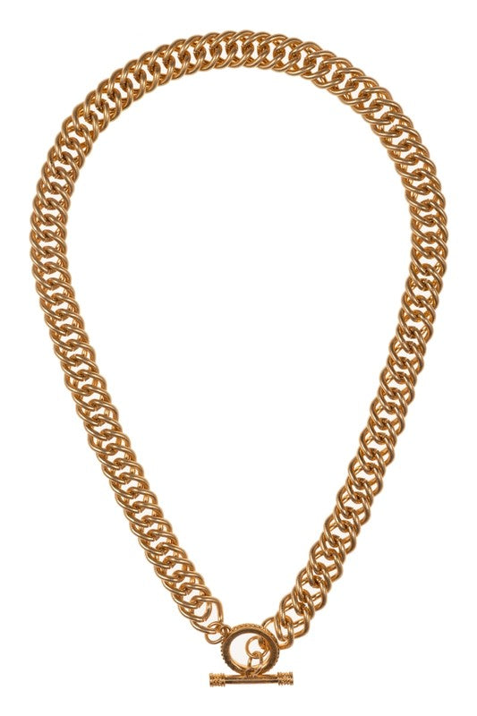 Vintage Textured Toggle Necklace