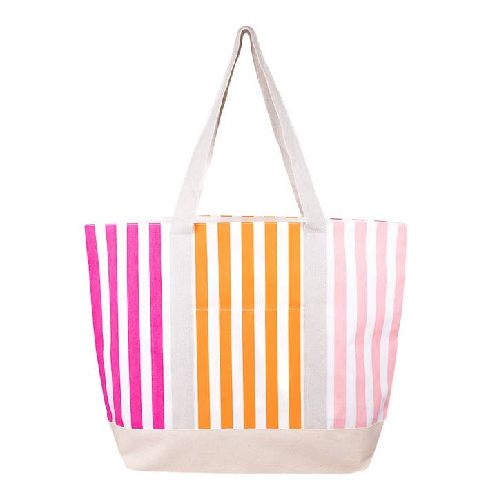 Megan Striped Tote, 2 Colors