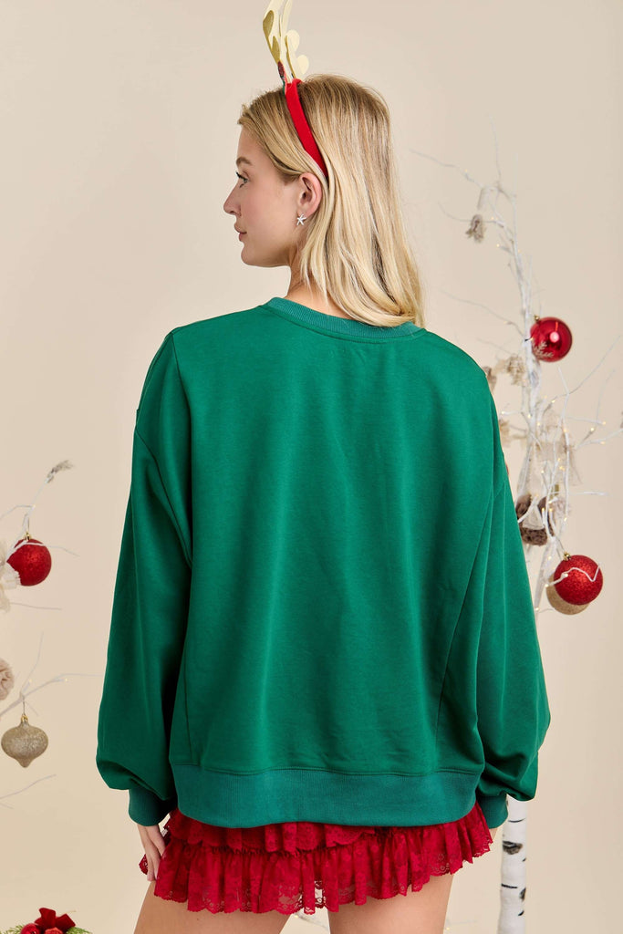 Merry Patchwork Sweatshirt