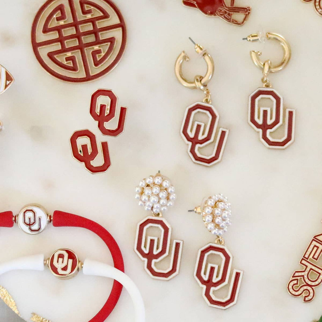 Oklahoma Sooners Enamel Stud Earrings