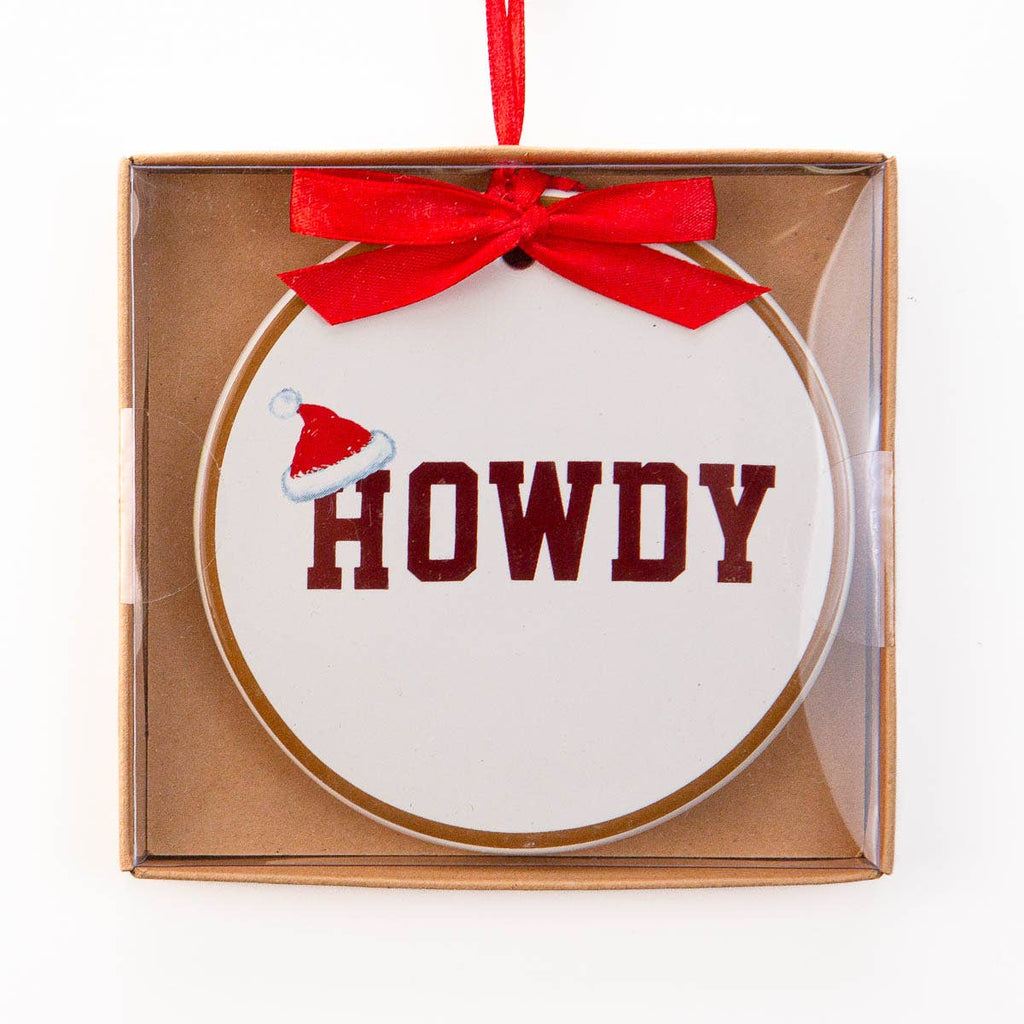 Howdy Santa Hat Ornament