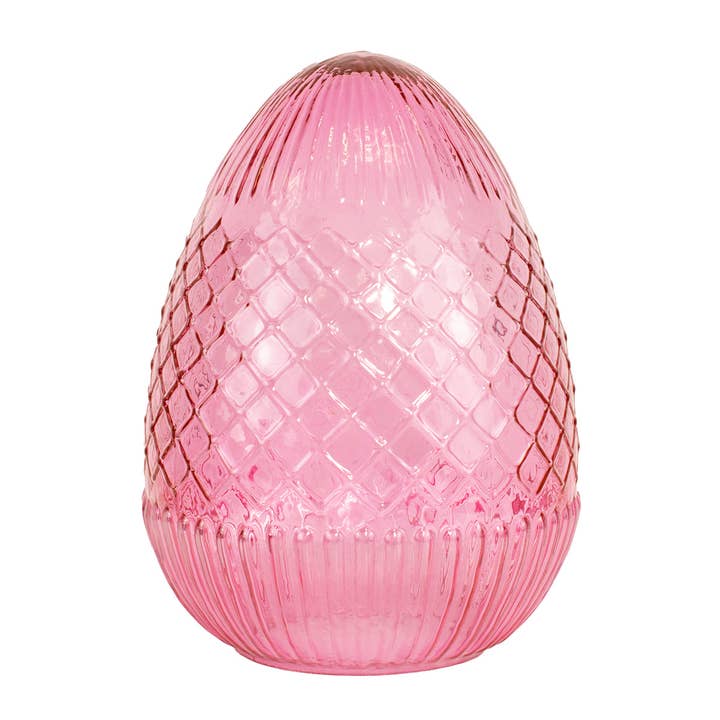 Glass Pink Egg, 2 Sizes