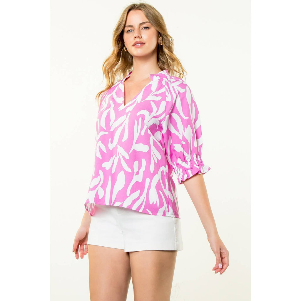 Pink Palms Top