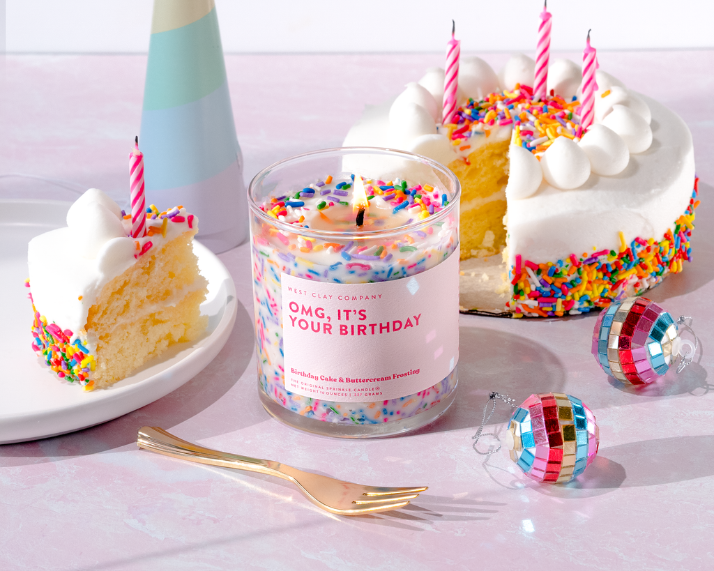 OMG Birthday Sprinkle Candle