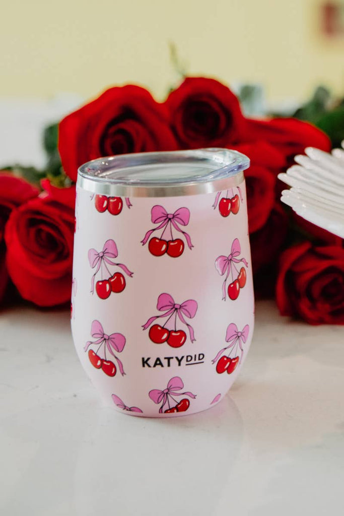 Cherry Bow Wine Tumbler