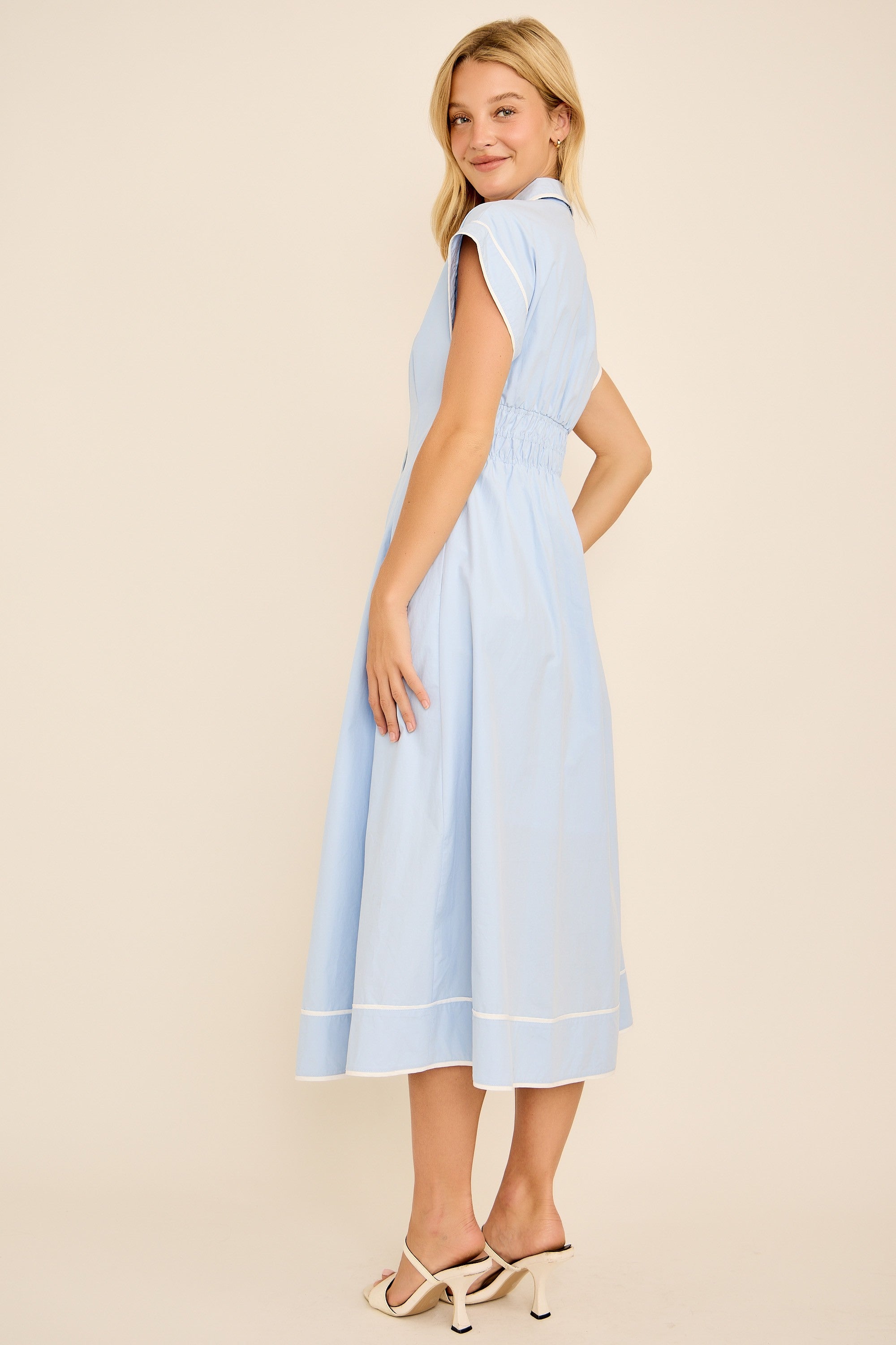 button up cocktail dress Lumi Black Button Up Mini Dress - US 6