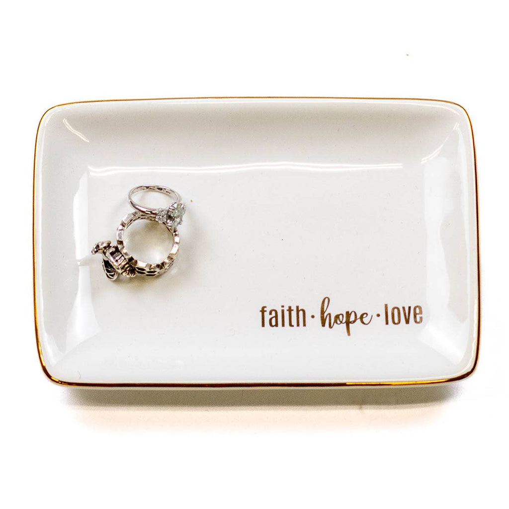 Faith Hope Love Trinket Dish