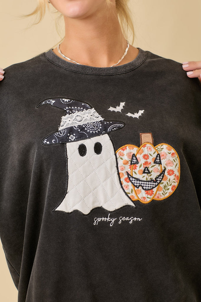 Halloween Patchwork Sweatshirt