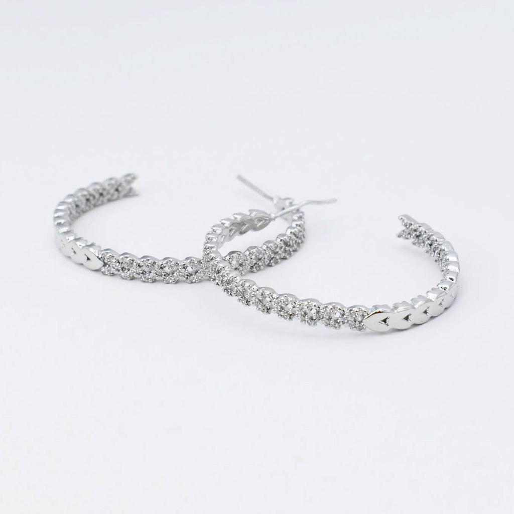 Shinning Silver Hoop